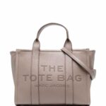 Marc Jacobs The Tote Bag Medium with Hammered Leather Logo Beige Women Cow Hand - Women