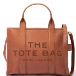 Marc Jacobs The Tote Bag Medium with Logo in Brown Hammered Leather for Women Cow Hand - Women