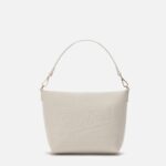 Mc2 Saint Barth Aline Shoulder Bag Hammered Leather White - Unisex