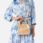 Mc2 Saint Barth Beige Mini Vanity Raffia Bag With Saint Barth Embroidery White - Unisex