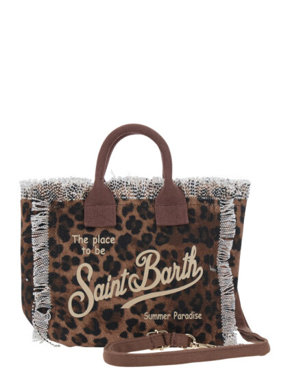 Mc2 Saint Barth Handbag Vanity Mini Brown Cotton For Women Hand Bags - Women