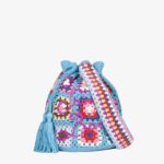 Mc2 Saint Barth Handmade Crochet Bucket Bag Blue - Unisex