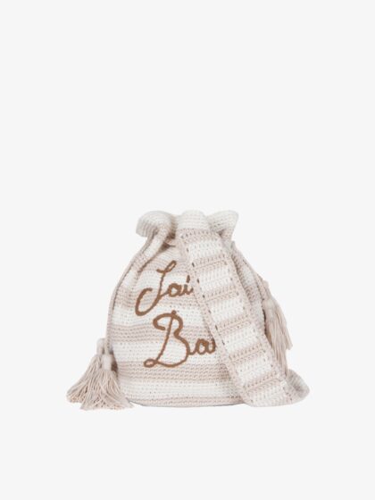 Mc2 Saint Barth Handmade Crochet Bucket Bag White - Unisex