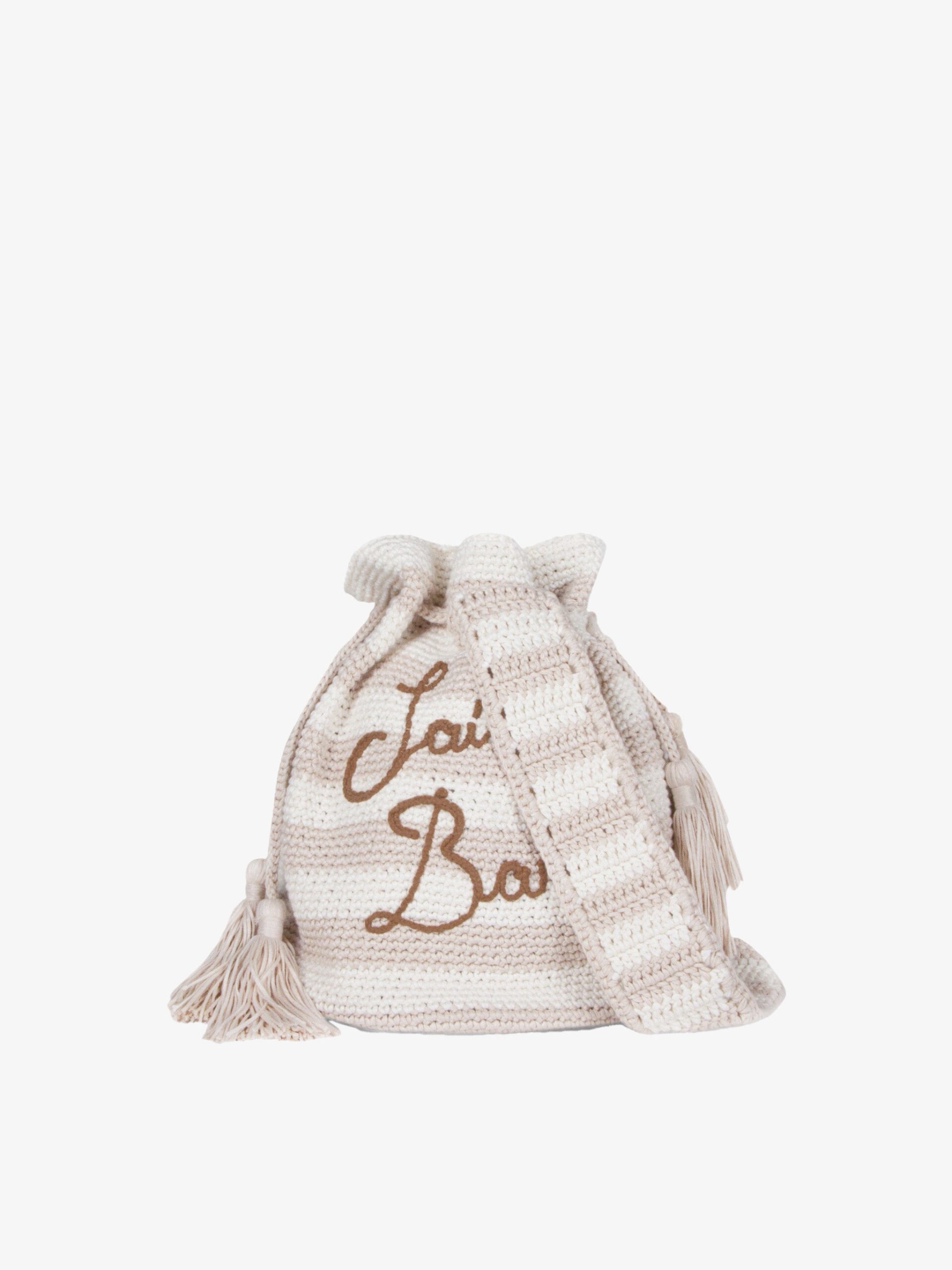 Mc2 Saint Barth Handmade Crochet Bucket Bag White - Unisex