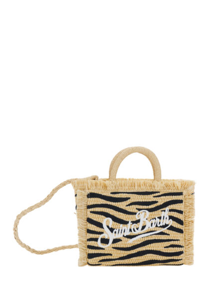 Mc2 Saint Barth Kids Handbag Vanity Mini Straw In Beige For Women Hand Bags - Kids