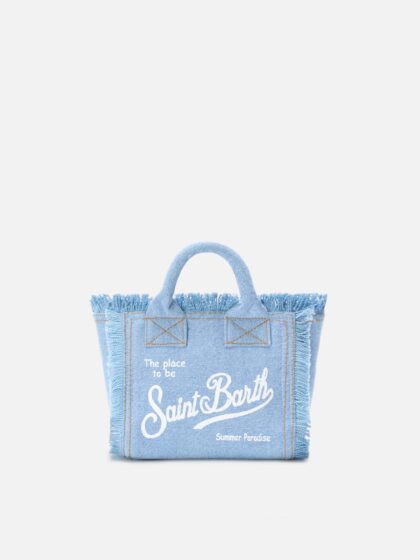 Mc2 Saint Barth Light Wash Denim Vanity Mini Bag Sky - Unisex