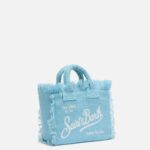 Mc2 Saint Barth Mini Vanity Light Blue Linen Bag - Unisex