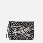 Mc2 Saint Barth Parisienne Crossbody Bag In Zebra Wool Blend __single__ Pochette - Unisex