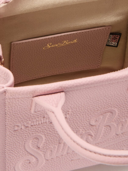 Mc2 Saint Barth Pink Pebbled Leather Vanity Mini Bag - Unisex