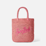 Mc2 Saint Barth Raffia Bucket Pink Bag With Embroidery - Unisex