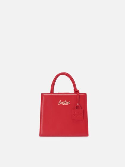 Mc2 Saint Barth Shop Bag Mini Handbag In Red Leather __single__ - Unisex