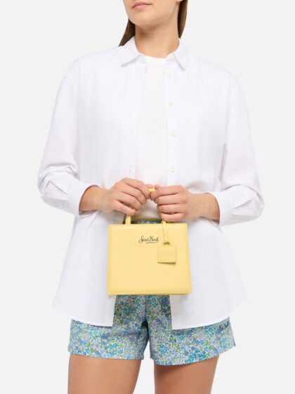 Mc2 Saint Barth Shop Bag Mini In Butter Yellow Leather __single__ - Unisex