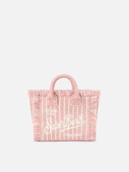 Mc2 Saint Barth Terry Effect Striped Vanity Mini Bag Pink - Unisex