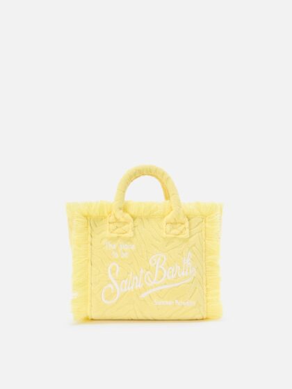 Mc2 Saint Barth Terry Effect Vanity Mini Bag With Raised Zebra Pattern Yellow - Unisex