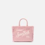 Mc2 Saint Barth Vanity Mini Corduroy Handbag In Pink Velvet And Faux Suede __single__ Bag - Unisex