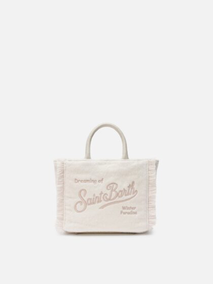 Mc2 Saint Barth Vanity Mini Felt Handbag White Wool Blend Bag - Unisex