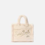 Mc2 Saint Barth Vanity Mini Teddy Handbag White Sherpa Bag - Unisex