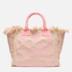 Mc2 Saint Barth Vanity Rug White And Pink Cotton Tote Bag - Unisex