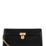 Michael By Michael Kors Black Leather Hamilton Crossbody Bag Cow Borse A Mano - Women