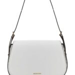 Michael By Michael Kors White Leather Moore Shoulder Bag Opticwhite Borse A Mano - Women