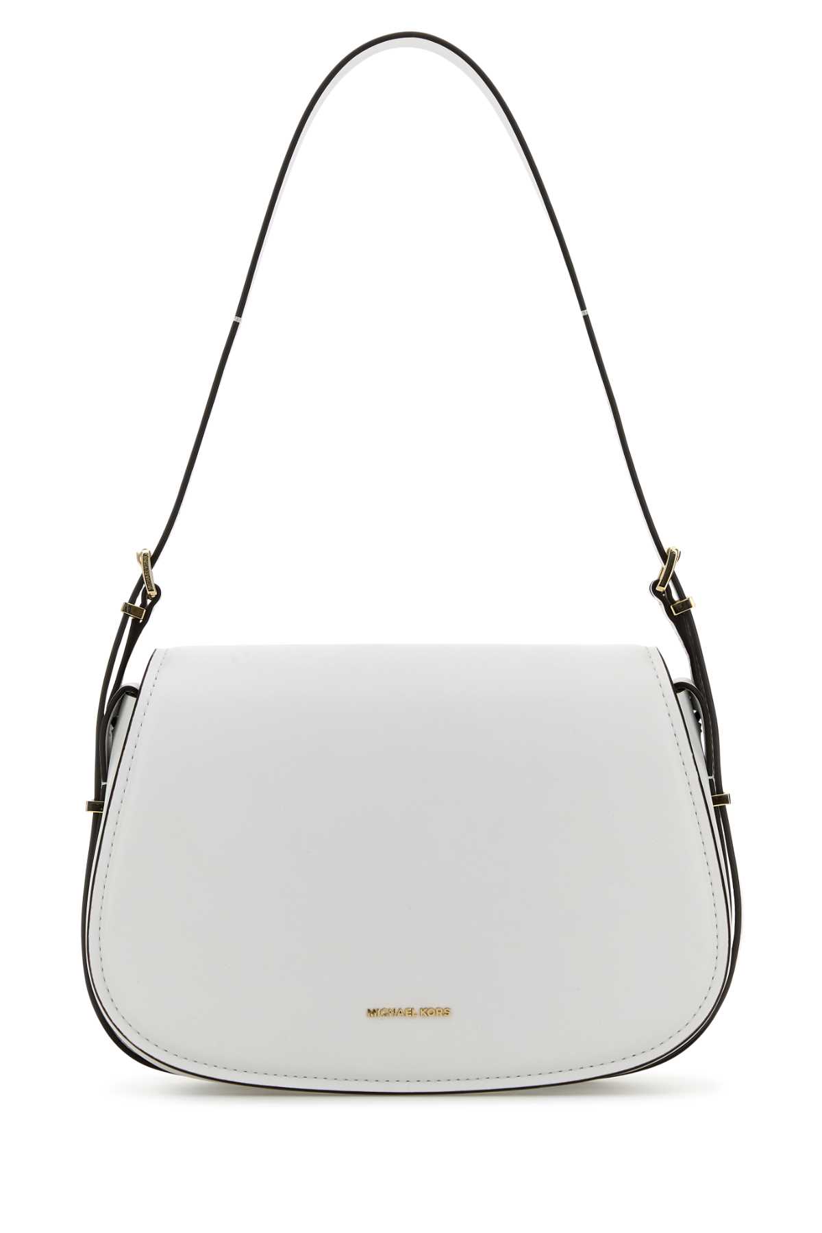 Michael By Michael Kors White Leather Moore Shoulder Bag Opticwhite Borse A Mano - Women