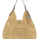 Michael Michael Kors Large Shoulder Bag with Top Handle in Woven Raffia Beige for Women Polypropylene - Women