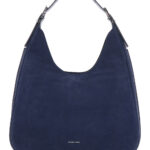 Michael Michael Kors Shoulder Bag Nolita Grande with Logo Lettering on the Front in Blue Suede for Women Blu Cow Leather - Women