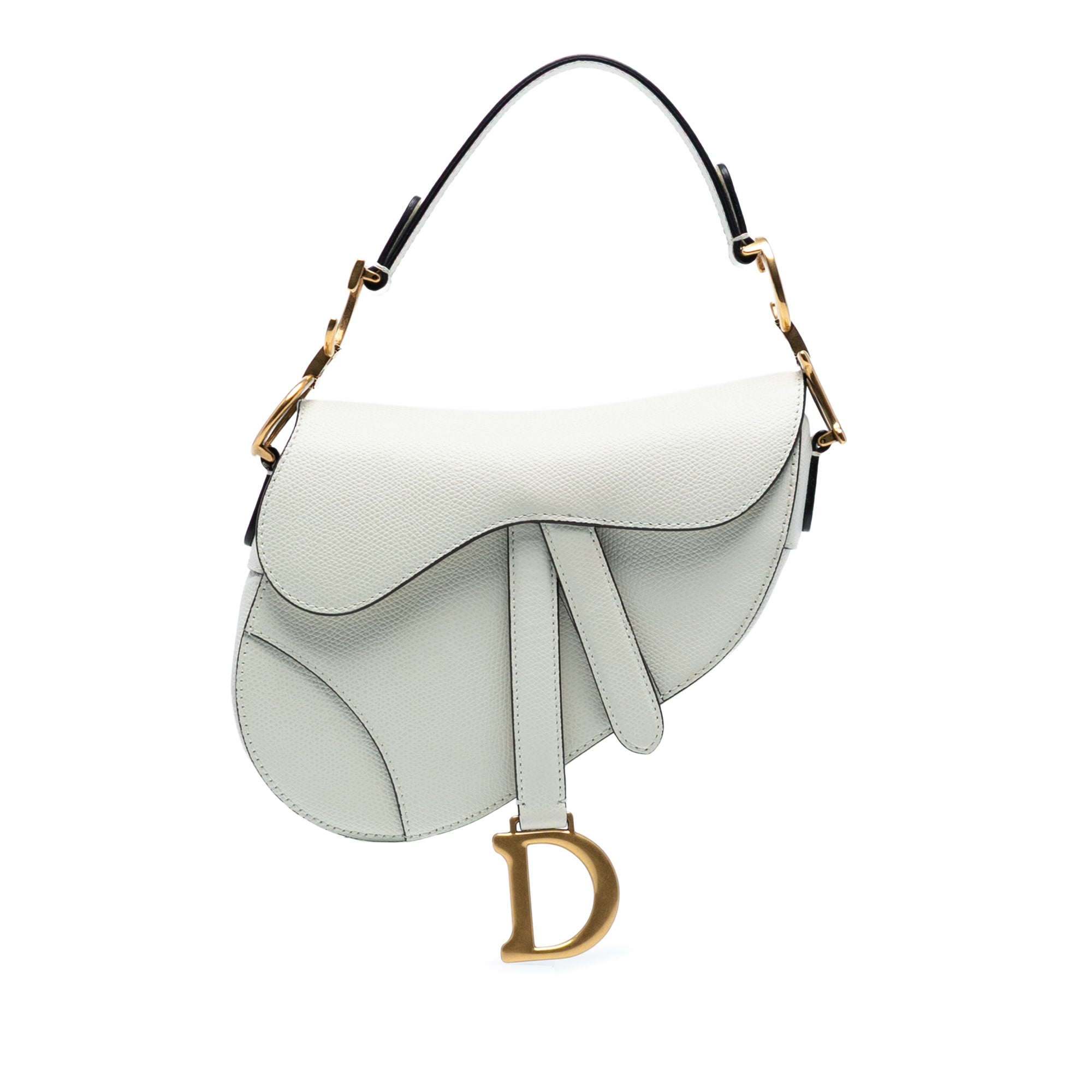 Mini Grained Calfskin Saddle Bag