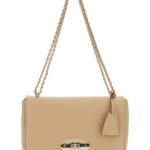 Mulberry Beige Leather Womens Medium Lily Small Class Grain Shoulder Bag Crossbody - Women