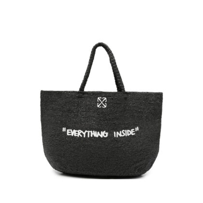 Off-white Jitney Arrows-motif Woven Tote Bag