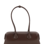 Osoi Shoulder Bag Boat Wide With Round Handles And Logo Lettering On The Front Brown Leather For Women Cow - Women