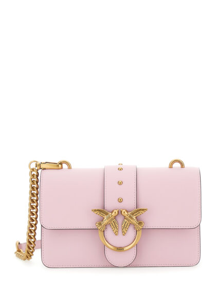Pinko Crossbody Mini Love Bag Icon with Pink Leather Logo Patch for Women Polyurethane Shoulder - Women