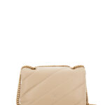 Pinko Love Classic Puff Shoulder Bag with Maxi Diagonal Quilting in Beige Leather for Women Crossbody - Women