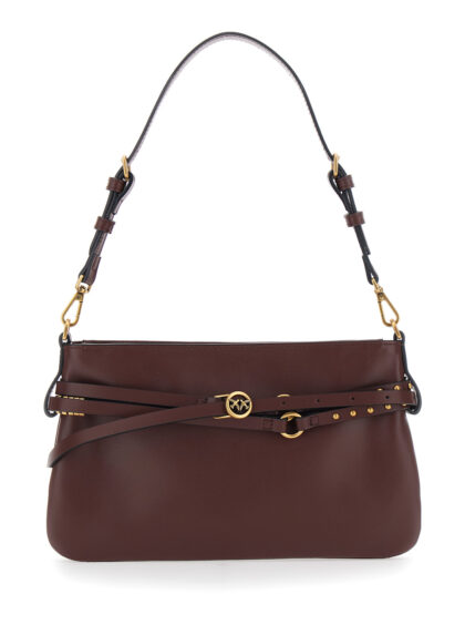 Pinko Shoulder Bag Belt Mini Soft Calf Bordeaux in Leather Women - Women
