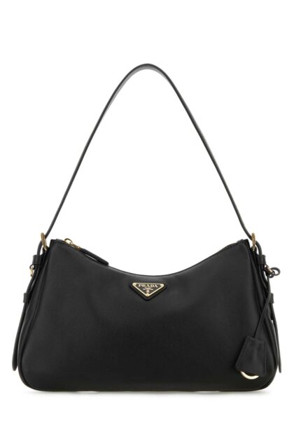 Prada Black Leather Medium Aimãe Shoulder Bag Nero Vitello Borse A Tracolla - Women