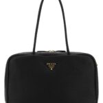 Prada Black Leather Shoulder Bag Nero 1 Borse A Mano - Women