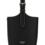 Prada Black Leather Shoulder Bag Nero Borse A Mano - Women