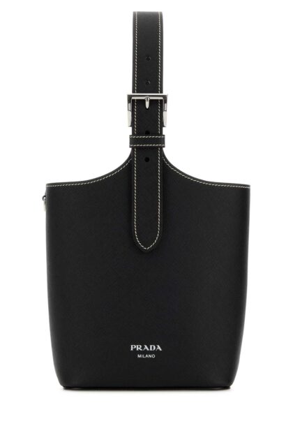 Prada Black Leather Shoulder Bag Nero Borse A Mano - Women