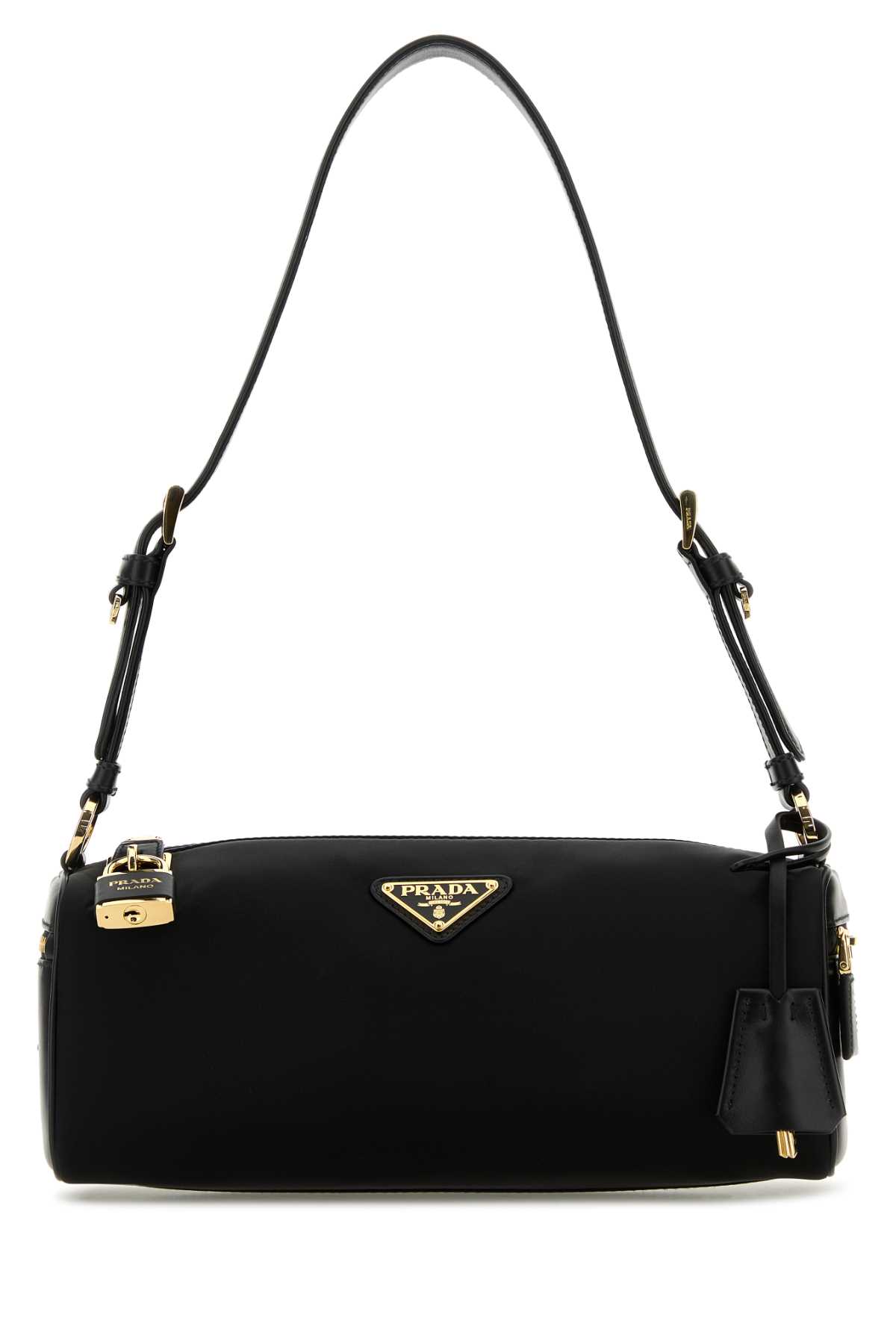 Prada Black Nylon Shoulder Bag Nero Poliammidericiclata-vitello Borse A Tracolla - Women