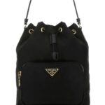 Prada Black Re-Nylon Duet Bucket Bag Nero Poliammidericiclata-vitello Borse A Secchiello - Women