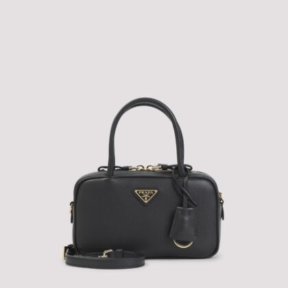 Prada Calf Leather Handbag Black Bag - Women