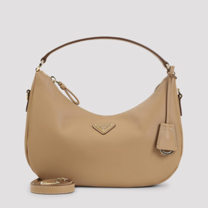 Prada Calf Leather Handbag Nude & Neutrals Bag - Women