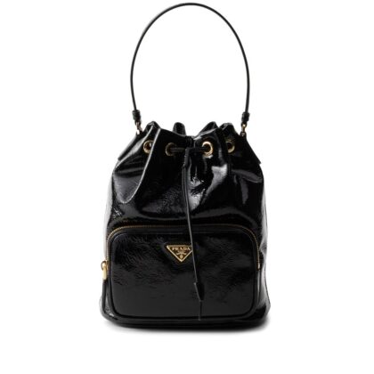 Prada Duet Patent Leather Bucket Bag