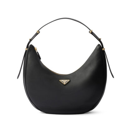Prada Large Logo-plaque Leather Shoulder Bag