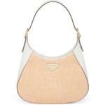Prada Natural Raffia Cleo Shoulder Bag