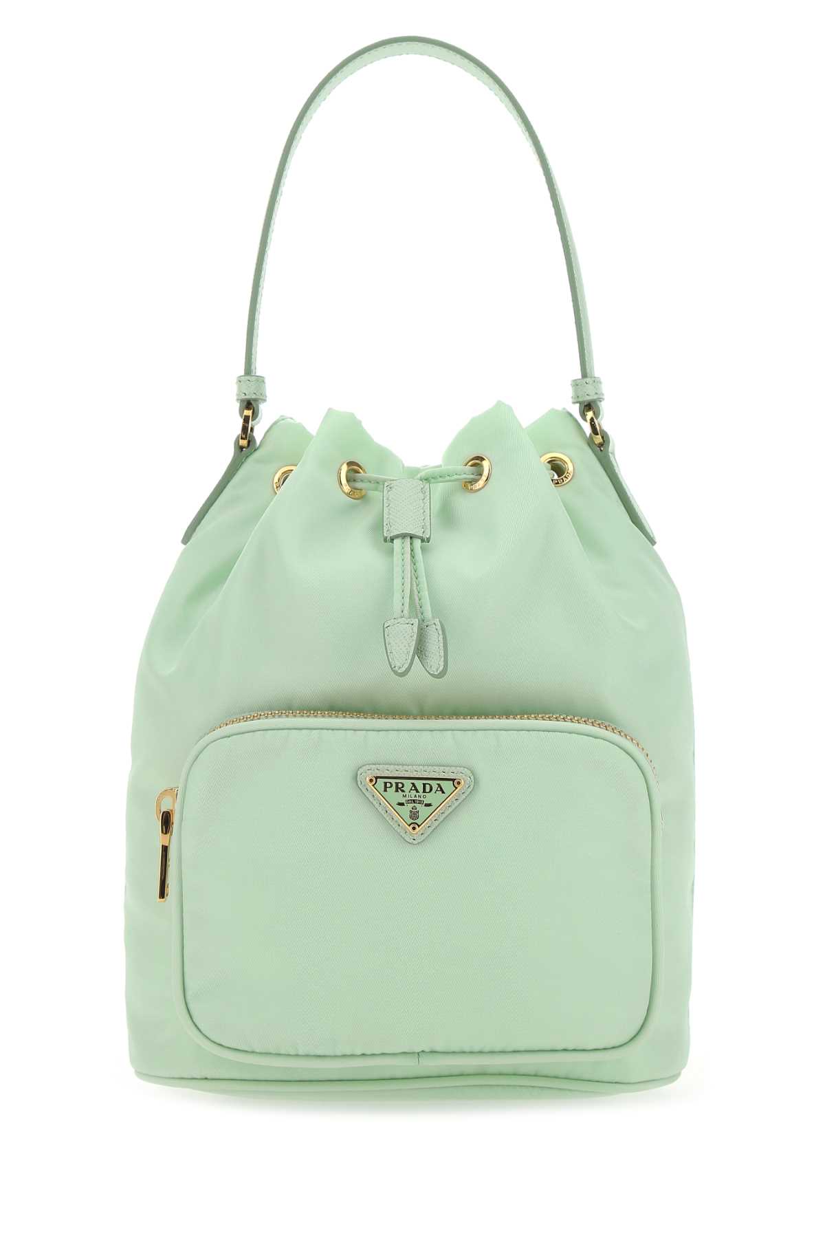 Prada Pastel Green Re-Nylon Bucket Bag F0934 Poliammide Riciclata-vitello Borse A Secchiello - Women