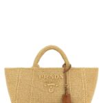 Prada Raffia Shopping Bag Naturale Borse A Mano - Women