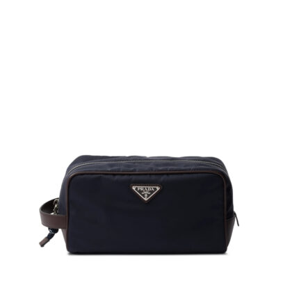 Prada Speedrock Re-Nylon Leather-trim Clutch Bag