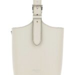 Prada White Leather Shoulder Bag Talco/nero Borse A Mano - Women