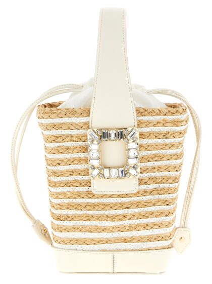 Roger Vivier Viv Skate Mini Bucket Bag White Hand - Women